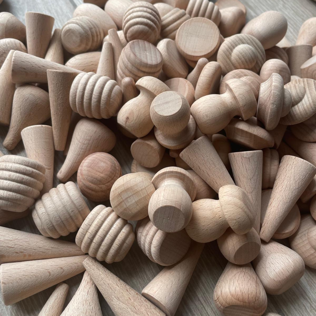 Loose Parts Mix | Naturel houten vormen