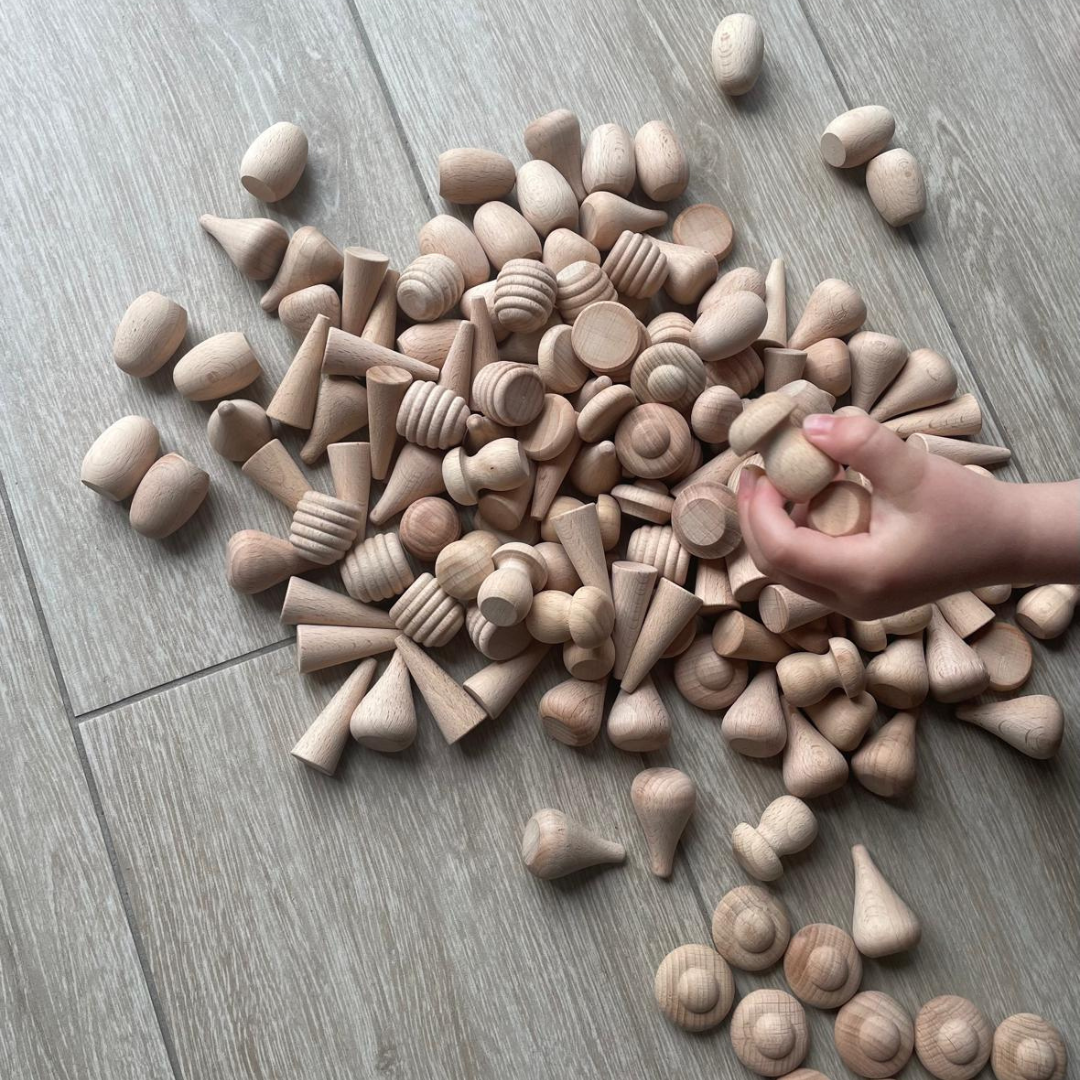 Loose Parts Mix | Naturel houten vormen