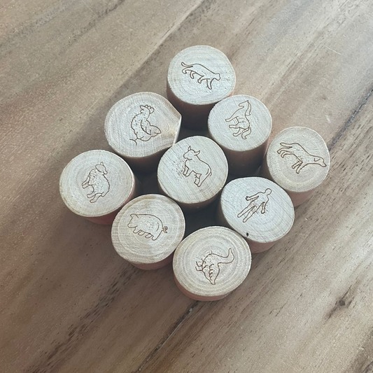 Poot afdrukkenset | Herkenningsvormen en fantasie