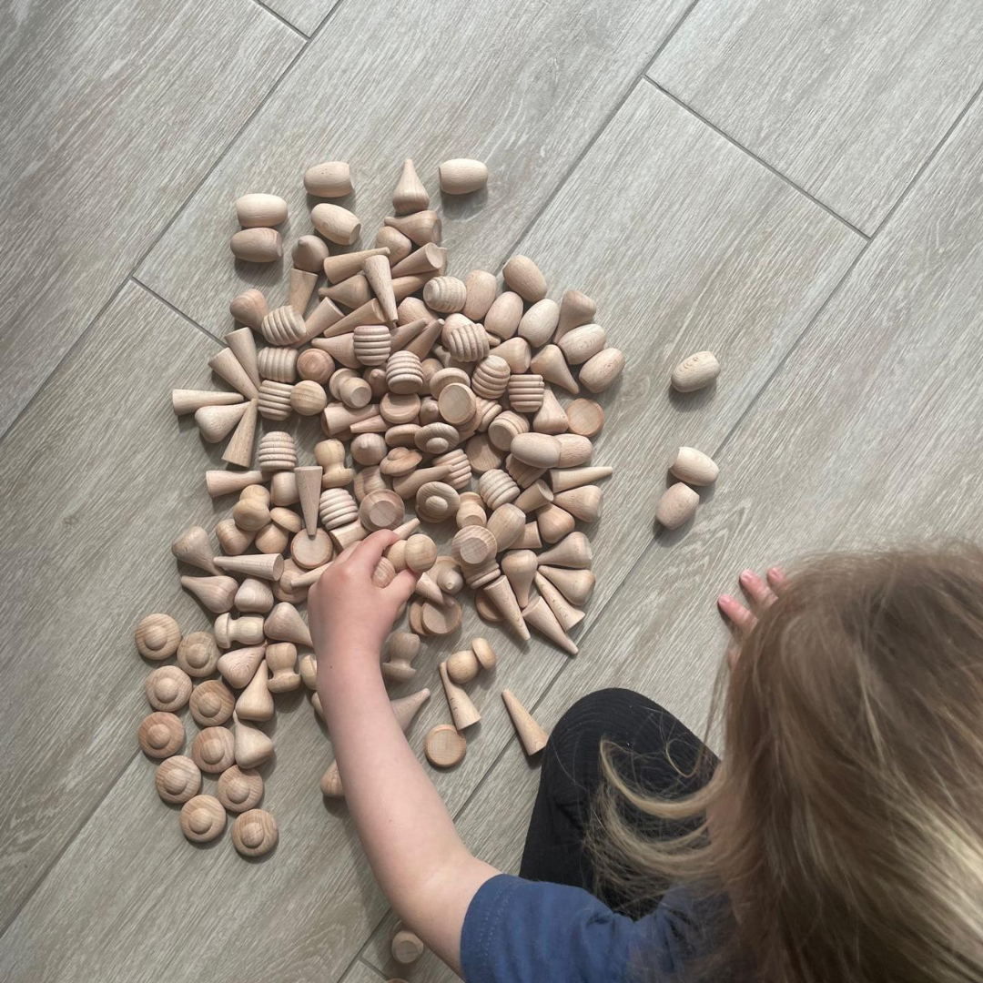 Loose Parts Mix | Naturel houten vormen