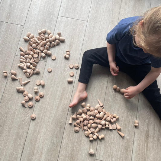 Loose Parts Mix | Naturel houten vormen